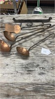 Copper Spoons and iron hanger
