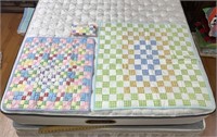 Handmade Baby Quilts (2) #100 One Pillow Patchwork