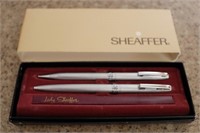 Lady Sheaffer NOS White Dot Pen & Pencil Set