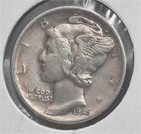 1945 D  Mercury Dime