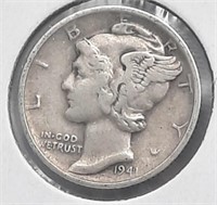 1941 S  Mercury Dime