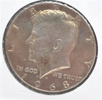 1968 P Kennedy Half Dollar Lightly Toned