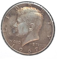 1967 P Kennedy Half Dollar Lightly Toned