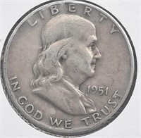 1951 D Franklin Half Dollar