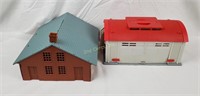 House & Garage Plastic Diorama Buildings