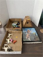 Bird house, Roy Rogers picture and toys