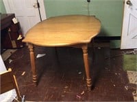 WOOD KITCHEN  TABLE WITH LEAF