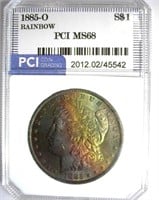 1885-O Morgan PCI MS-68 Rainbow LISTS FOR $30000