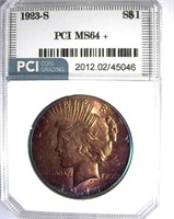 1923-S Peace PCI MS-64+ Outstanding Color