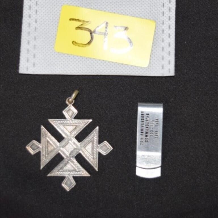 Nordic Cross Scandinavian silver stamped 830