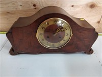 Working Vintage Mantle Clock (Needs Pendelum &