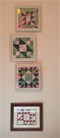 framed quilt squares