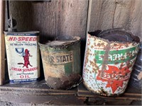 Various Vintage Oil Tins, as is
