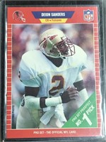 1989 DEON SANDERS ROOKIE CARD PRO SET #486