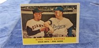 1958 Topps W. Mays/D. Snider #436 Baseball Card