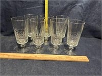 Iced Tea Crystal Glasses by Rock Sharpe (7 in lot)