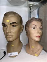 (2) Composition Mannequin Heads