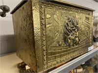 Stamped Brass Wrapped Storage Box