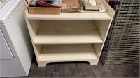 (2) wooden shelves (width 3’ x 3’) 11” deep