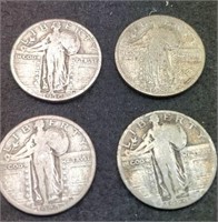 1927, 1928, 1929, 1930 Standing Liberty Quarters