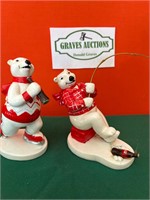 2-1995 Coca Cola Bears 5” tall