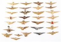 WWII - COLD WAR WORLD MILITARY PILOT WING LOT