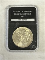 UNC U.S. 1922 Peace Dollar - 90% Silver - Nice