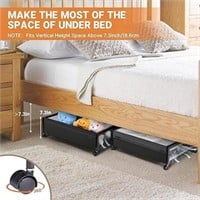 Under Bed Storage With Wheels - 2 Pack Under Bed S