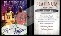 Michael Jordan Lebron James Platinum Cutsfacsimile