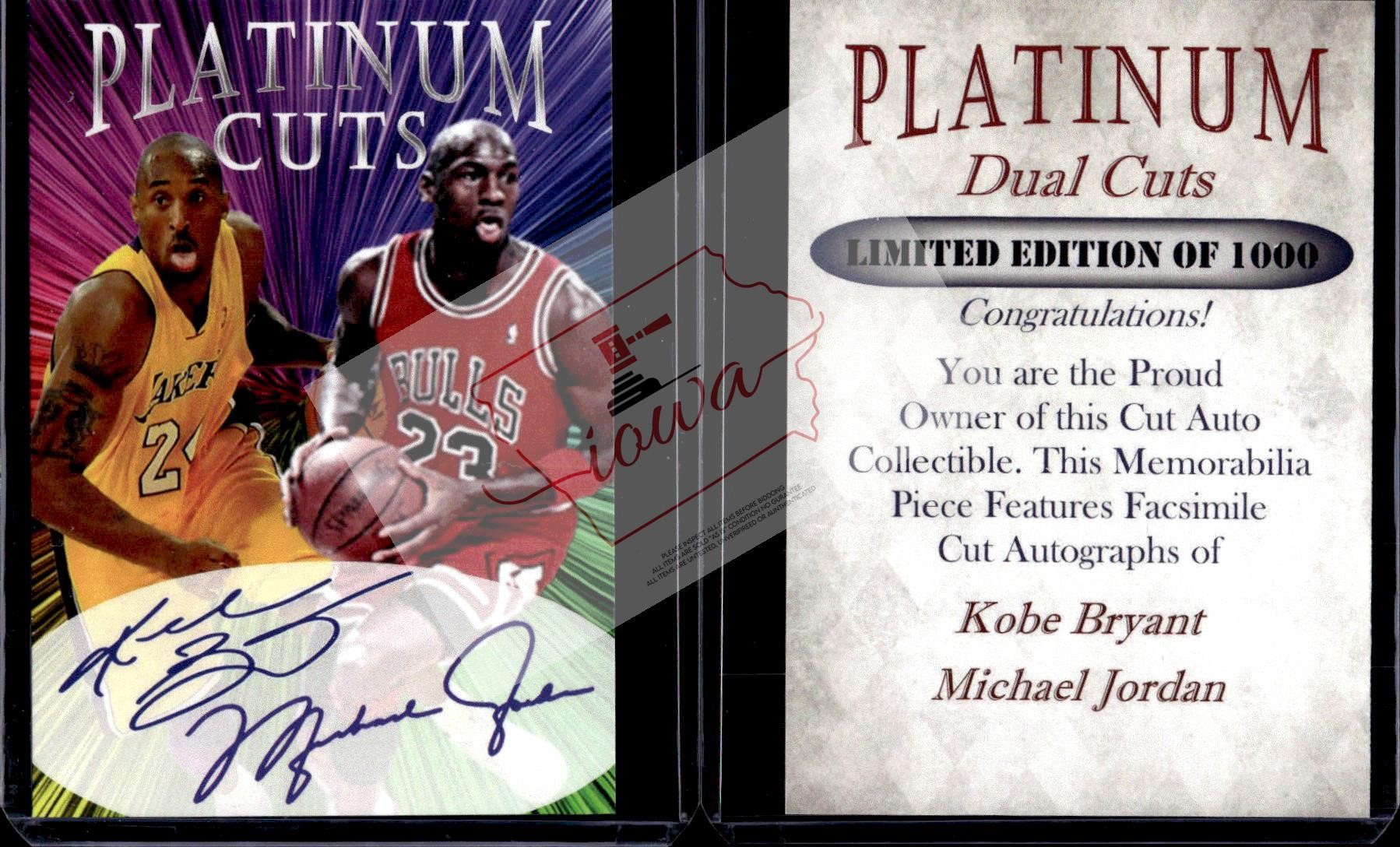 Michael Jordan Kobe Bryant Platinum Cuts facsimile