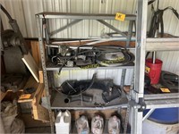 Metal Shelf with Thunderbird Parts