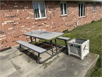 Picnic Table & Hose Reel