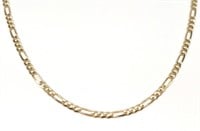 18K Gold Figaro Chain Necklace (20" long)