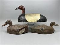 3 Wisconsin Cork Body Duck Decoys