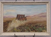The Overland Stage Framed Painting