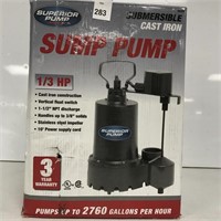 FINAL SALE WITH STAIN SUPERIOR PUMP SUMP PUMP 1/3