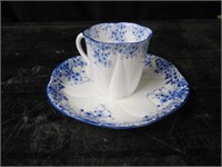 SHELLEY "DAINTY BLUE" SMALL CUP & LARGER SAUCER