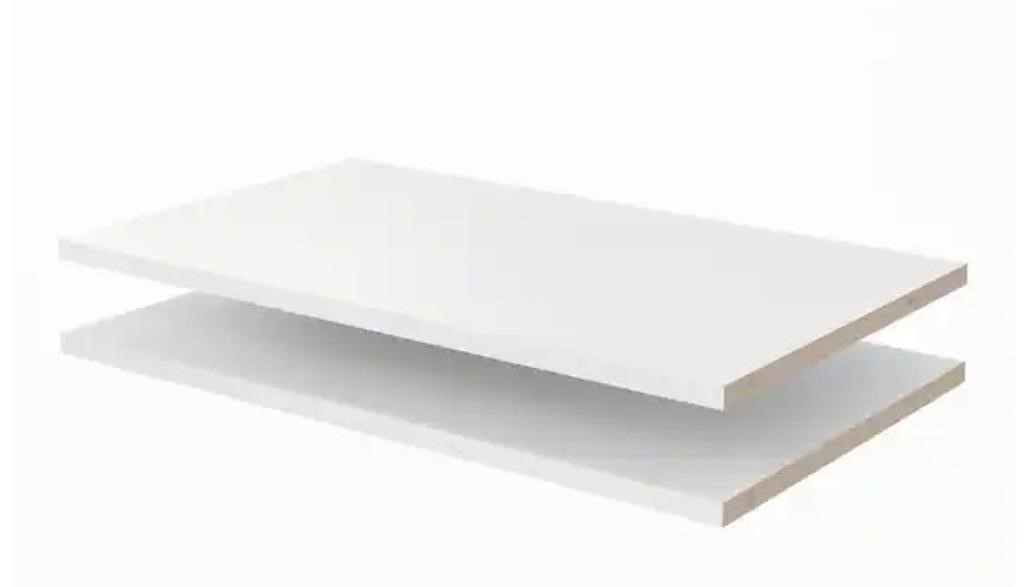 24 X14 In. Classic White Wood Shelves 2-pack