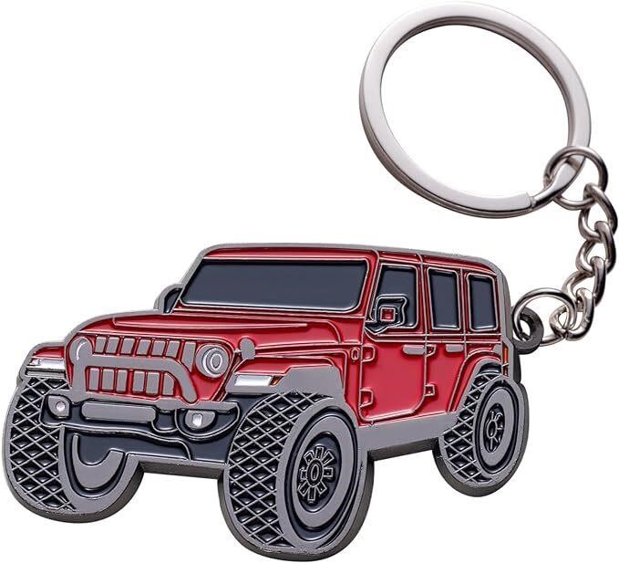 Metal Key Chain Compatible With Jeep Wrangler