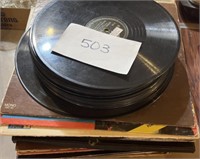 Vintage record box lot