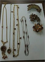 Necklaces(4) Brooches (3)