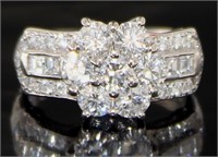 Platinum 1.84 ct Natural VS Diamond Halo Ring