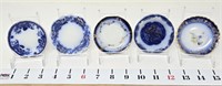 (5) Miniature Flow Blue Plates