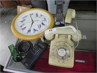 Misc. Lot of Phones, Clock, Etc.