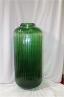 A Huge Green Glass Floor Vase