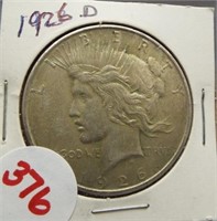 1926-D Peace Silver dollar.