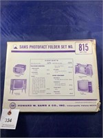 Vintage Sams Photofact Folder No 815 Console TVs