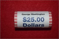 $25 Unc. Roll of George Washington Presidential