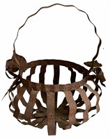 Rustic Metal Pumpkin Basket