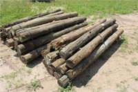 (3) Bundles Round Wood Post, Approx 8Ft